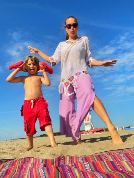 Fashion business mentor Bára Severin beach
