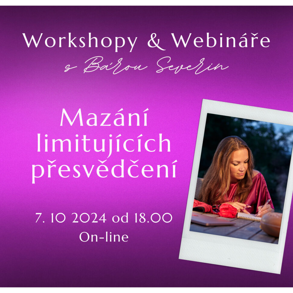 Webináře a workshopy s mentorkou tvůrkyň Bárou Severin