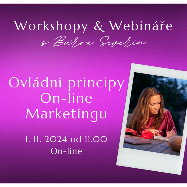 Webináře a workshopy s mentorkou tvůrkyň Bárou Severin