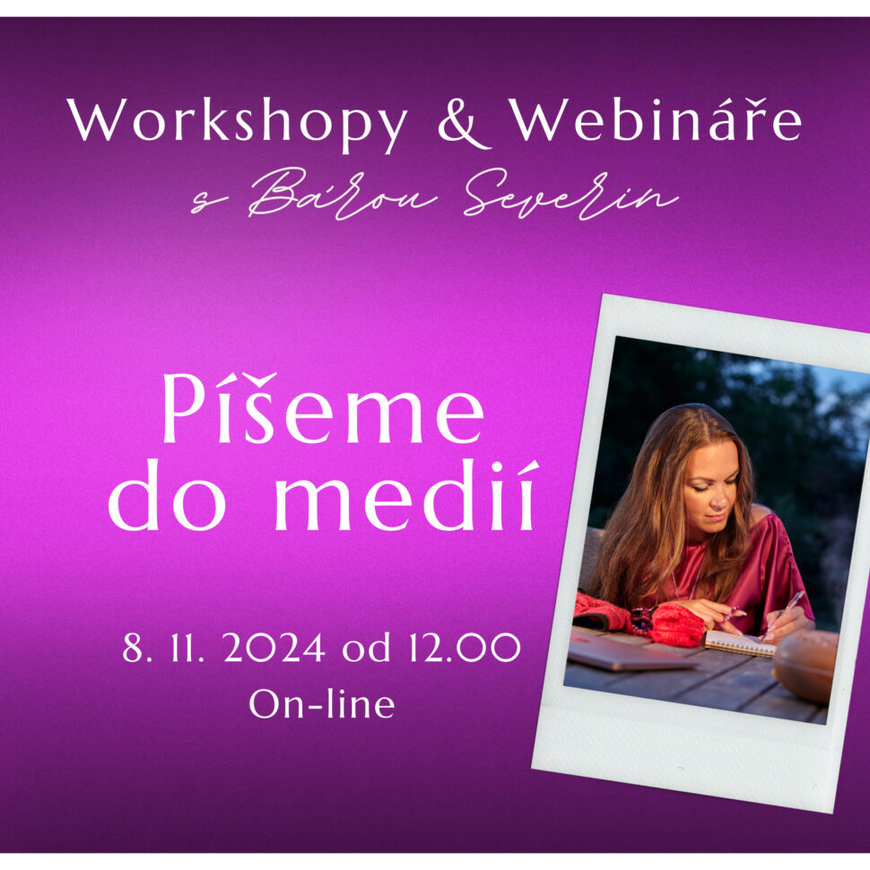 Webináře a workshopy s mentorkou tvůrkyň Bárou Severin