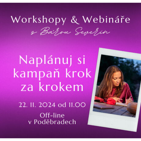 Webináře a workshopy s mentorkou tvůrkyň Bárou Severin