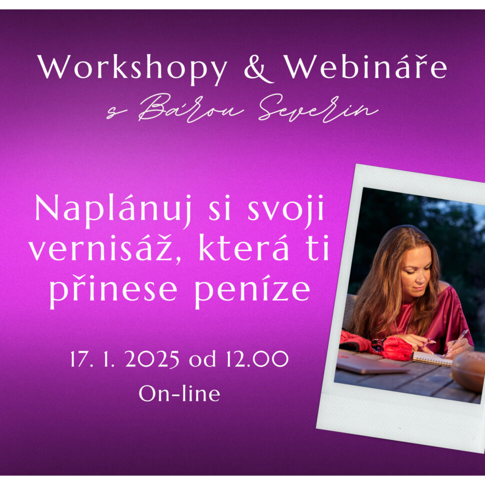 Webináře a workshopy s mentorkou tvůrkyň Bárou Severin