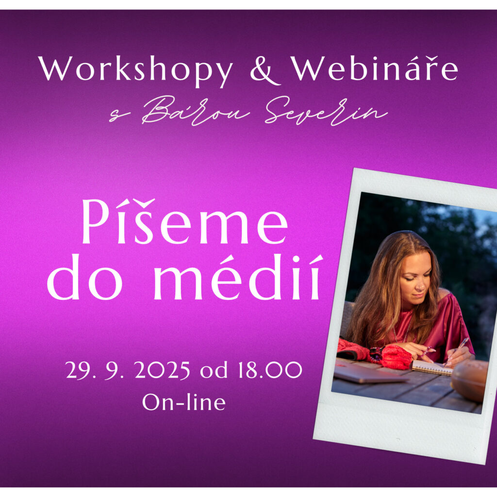 Píšeme do medií. On-line webinář s mentorkou Bárou Severin.