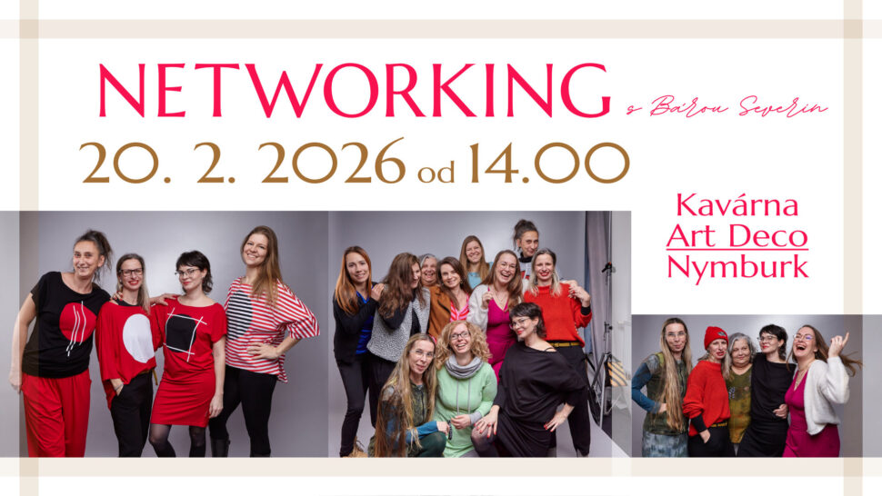 Networking s&nbsp;Bárou Severin – Mentorkou tvůrkyň. 20. 2. 2026 od 14.00 hodin v&nbsp;Nymburské kavárně Art Deco.