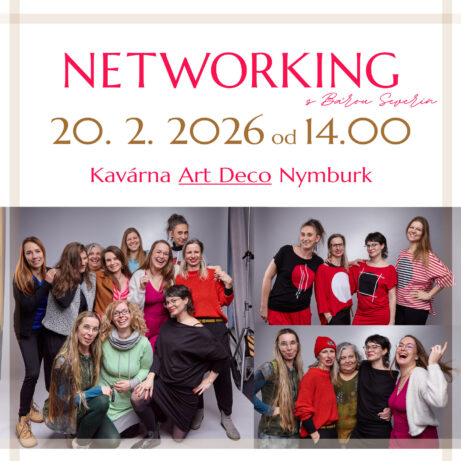 Networking s&nbsp;Bárou Severin – Mentorkou tvůrkyň. 20. 2. 2026 od 14.00 hodin v&nbsp;Nymburské kavárně Art Deco.